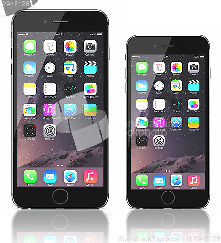 Image of Space Gray iPhone 6 Plus and iPhone 6