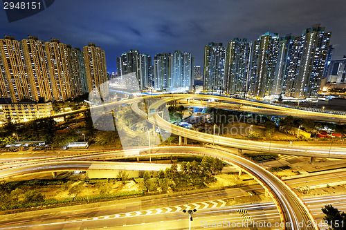 Image of Hong Kong traffic night