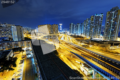 Image of Hong Kong traffic night