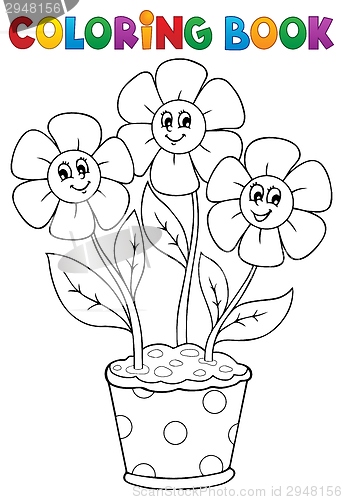 Image of Coloring book with flower theme 5