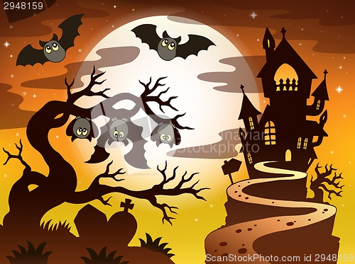 Image of Theme with Halloween silhouette 2