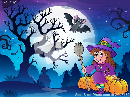 Image of Scenery with Halloween character 4