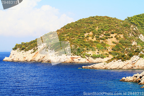 Image of Turquoise sea in Croatia Vis Island