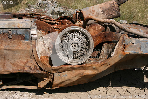 Image of Scrapped and burned car