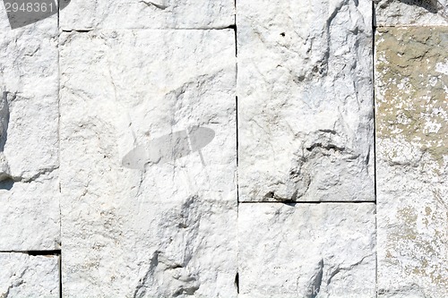 Image of White brick wall for background or texture