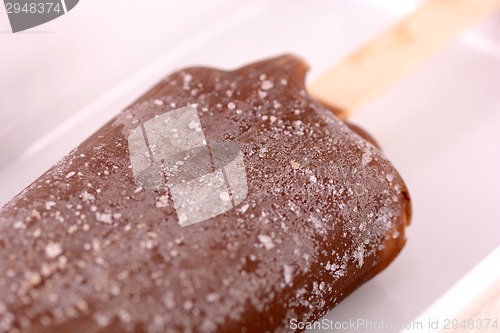 Image of Chocolate ice cream background close up