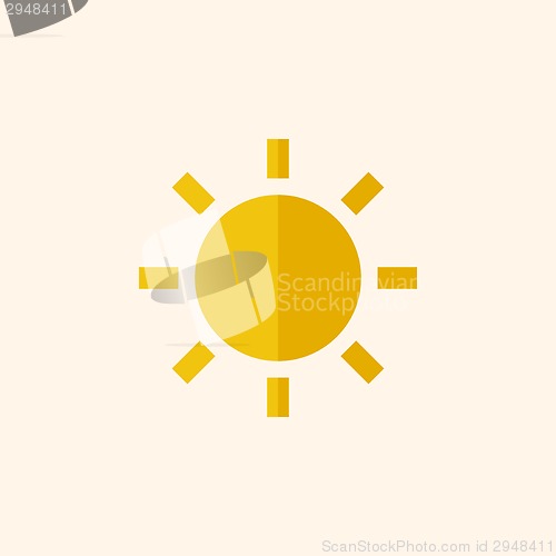 Image of Sun. Travel Flat Icon