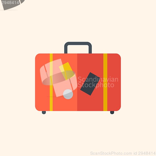 Image of Luggage. Travel Flat Icon