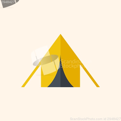 Image of Camping. Travel Flat Icon