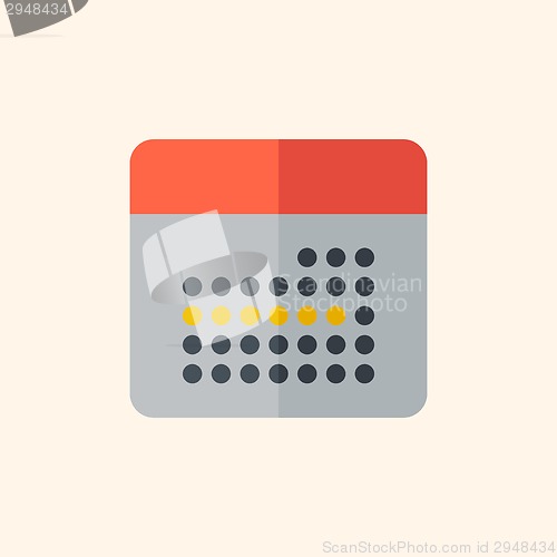 Image of Calendar. Travel Flat Icon
