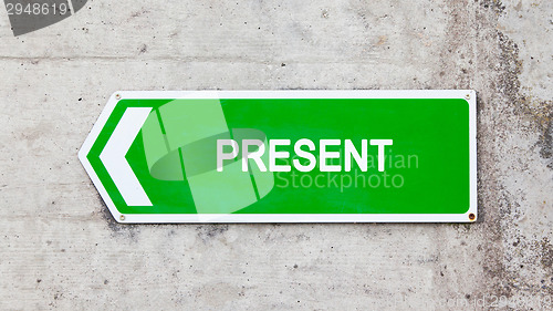 Image of Green sign - Present