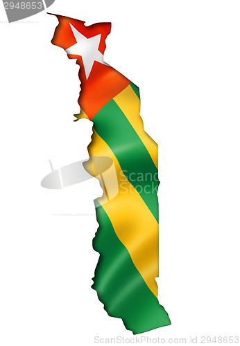 Image of Togo flag map