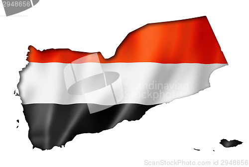 Image of Yemen flag map