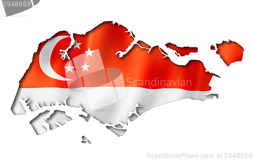 Image of Singaporean flag map