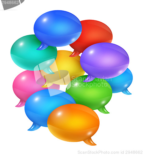 Image of Group of speech bubbles