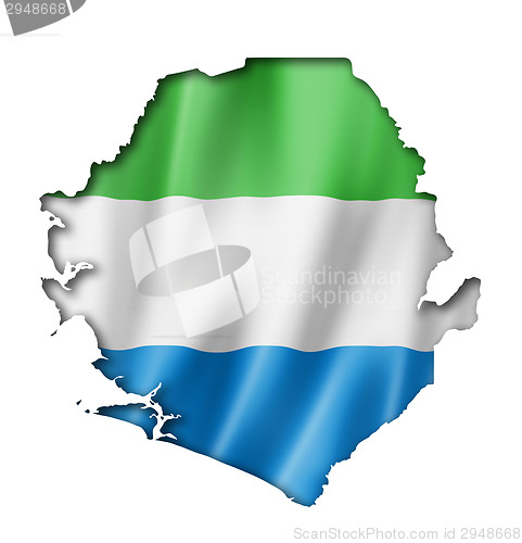 Image of Sierra Leone flag map