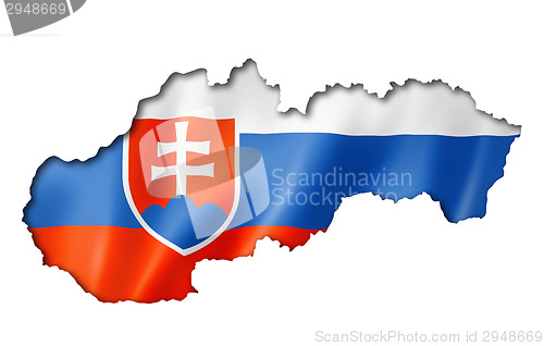 Image of Slovakian flag map