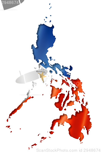 Image of Philippines flag map