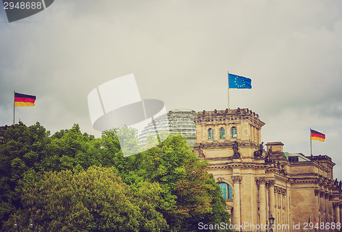 Image of Retro look Reichstag Berlin