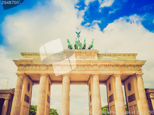 Image of Retro look Brandenburger Tor Berlin