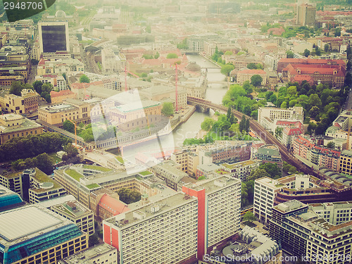 Image of Retro look Berlin aerial view