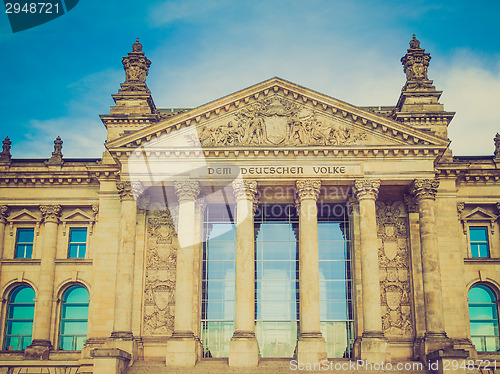 Image of Retro look Reichstag Berlin