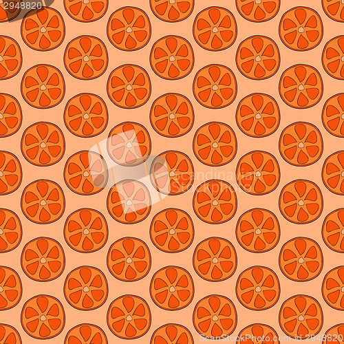 Image of Seamless doodle orange pattern