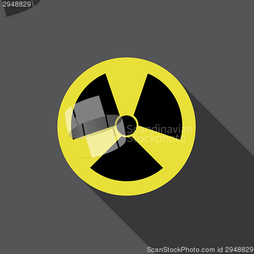 Image of Flat icon of nuclear danger