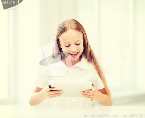 Image of girl with tablet pc at school