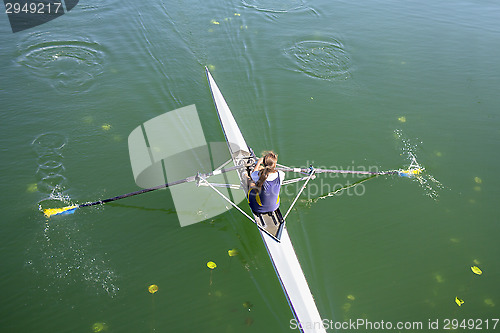 Image of The woman rower