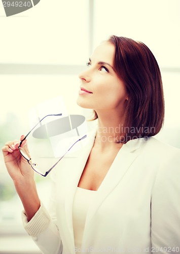 Image of businesswoman with eyeglasses