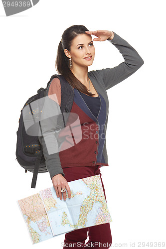 Image of Woman holding a map