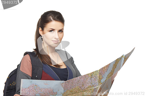 Image of Woman holding a map