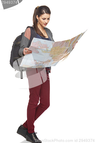 Image of Woman holding a map