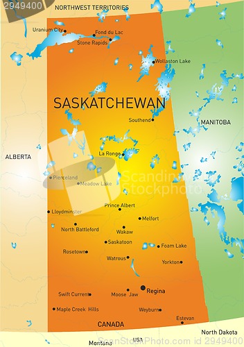 Image of Saskatchewan province map