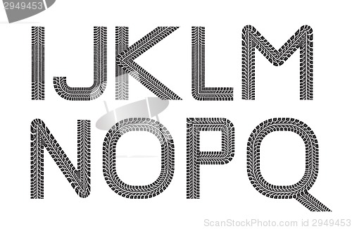Image of Tire tracks font