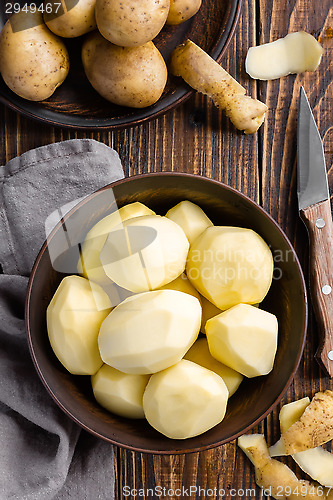 Image of Peeled potatoes