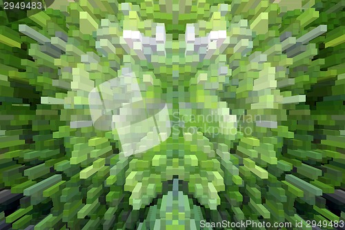 Image of green abstract background with sharp thorns
