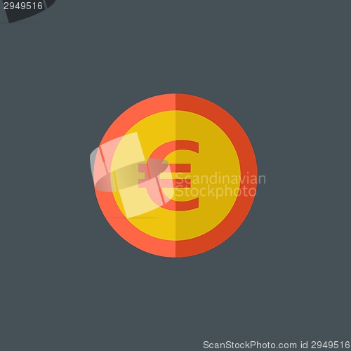Image of Euro Flat Icon
