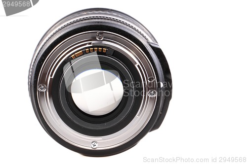 Image of camera lense from behind 