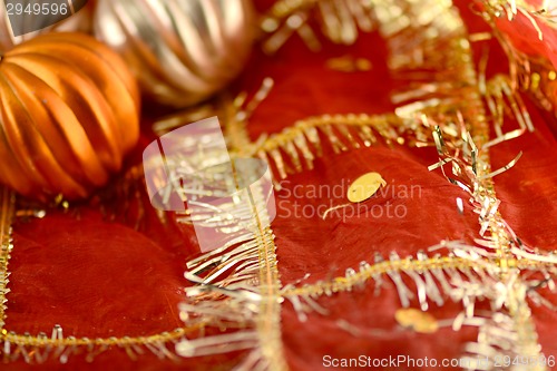 Image of Christmas ball on new year background