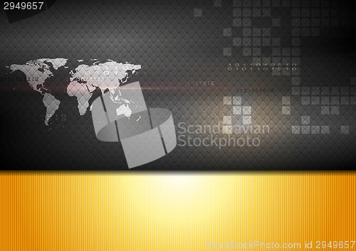 Image of Abstract world map technology background