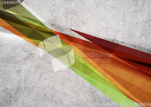 Image of Bright geometry shapes design. Vector grunge texture