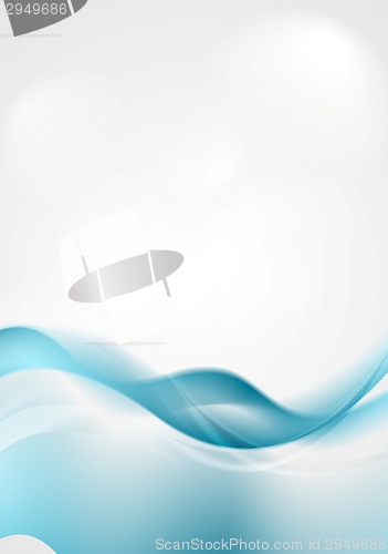 Image of Bright blue wavy background design