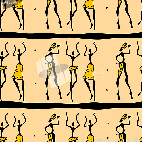 Image of Seamless African dancers.