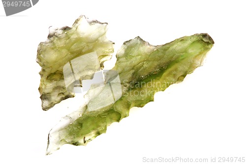 Image of green moldavite mineral 