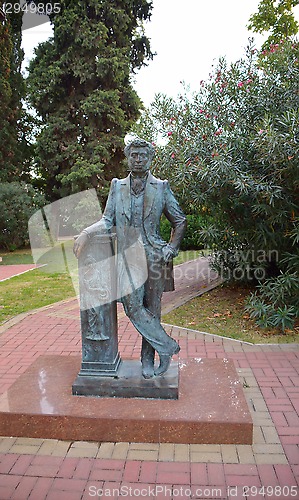 Image of The monument to poet Alexander Pushkin, in Sochi