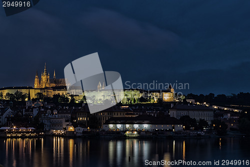 Image of Prague by night