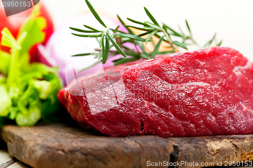 Image of fresh raw beef cut ready to cook