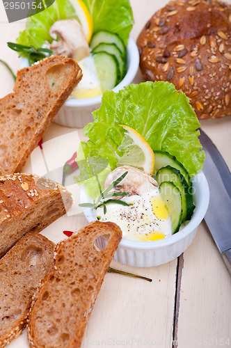 Image of fresh garlic cheese dip salad